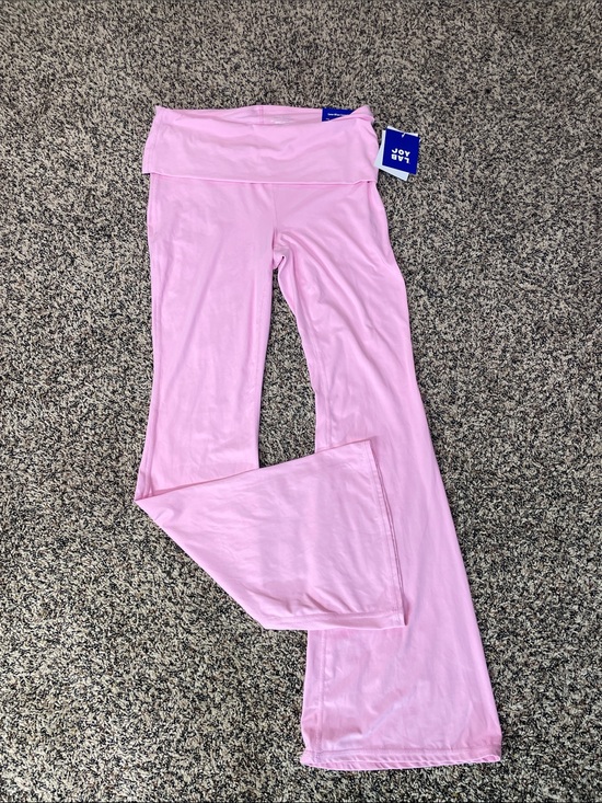 JoyLab Pants - JoyLab Light Pink Low Rise Fold-Over Waist Flare Leggings Woman’s M | NWT